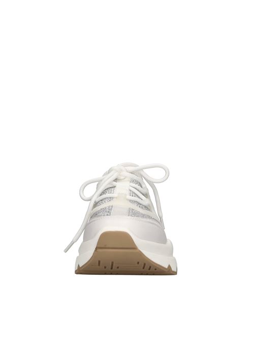 Sneakers in pelle e tessuto EMANUELLE VEE | 421P-102-13-P003CPBIANCO